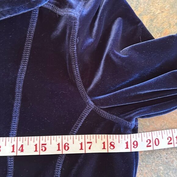 Sno Skins Crushed Velvet Large Blue collared Shirt - Picture 8 of 9